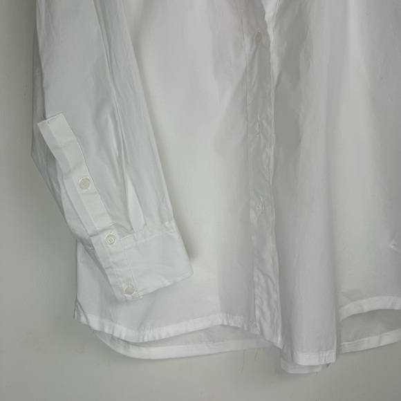 NWT Zara White Oversized Poplin Shirt Sz XS Button Down - Picture 9 of 16